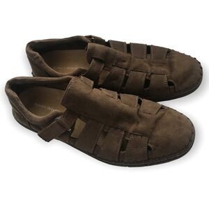 Robert Wayne Xander fisherman brown mens flats